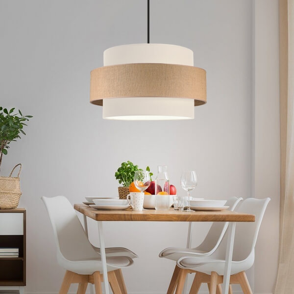 Homing Soho Retro Jute Fabric Minimalist Pendant Lamp 241493