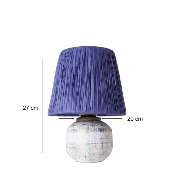 Homing Navy Blue Headed Ceramic Lampshade 241496