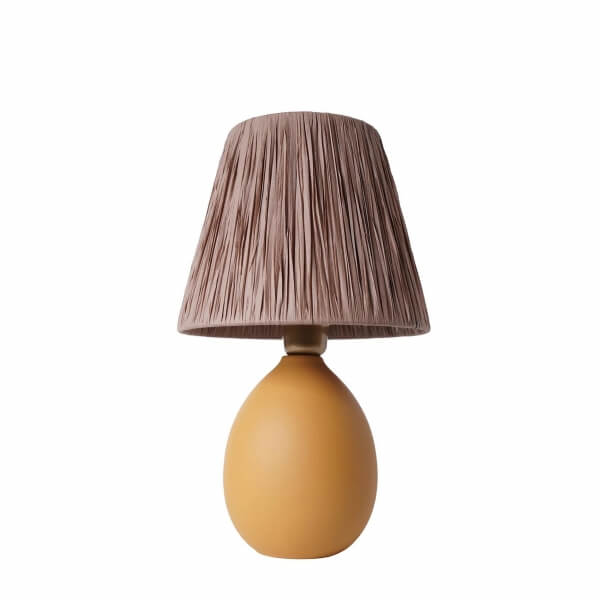 Homing Ceramic Body Brown Natural Rope Head Lampshade 241497