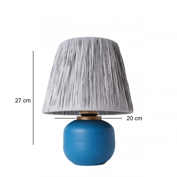 Homing Blue Body Gray Head Ceramic Lampshade 241518