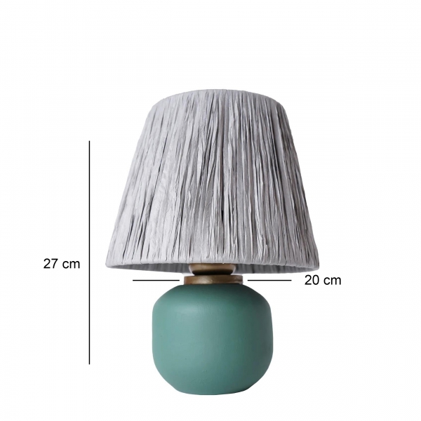 Homing Green Body Gray Head Ceramic Lampshade 241519