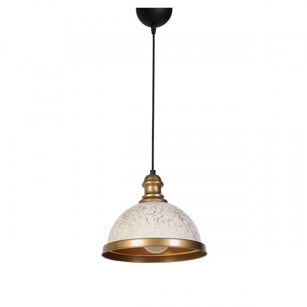 Homing Metal Cream Gold Detailed Pendant Lamp 241525