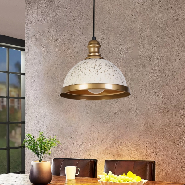 Homing Metal Cream Gold Detailed Pendant Lamp 241525