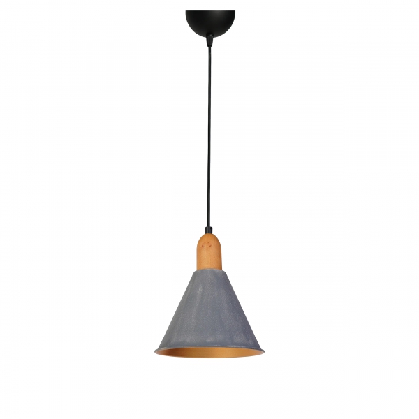 Homing Anthracite Gray Conical Metal Pendant Lamp 241526