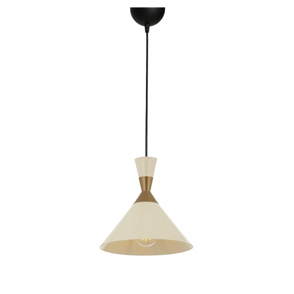 Homing Metal Design Cream Conical Pendant Lamp 241528