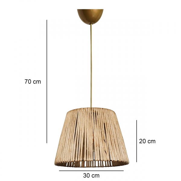 Homing Conical Natural Pendant Lamp Beige 241531