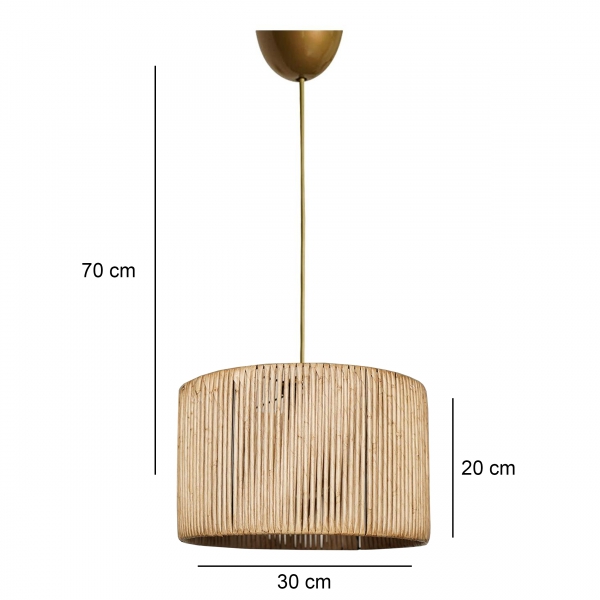 Homing Authentic Cylinder Pendant Lamp Beige 241532