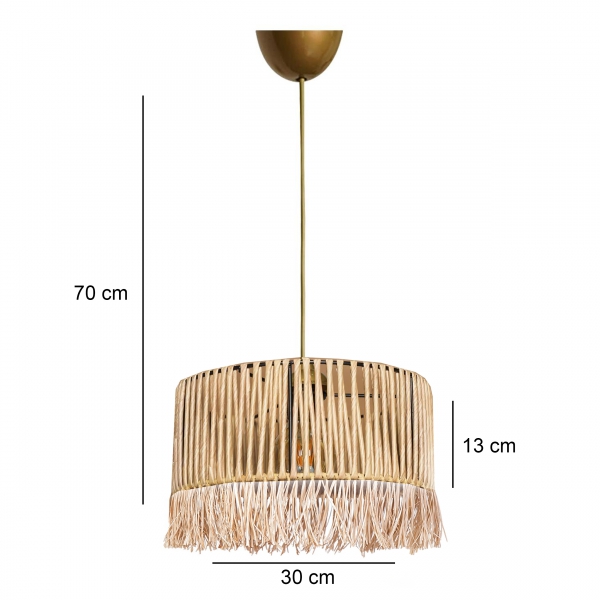 Homing Natural Rope Tassel Pendant Lamp 241537