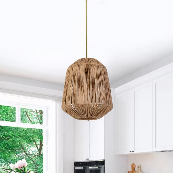 Homing Natural Rope Geometric Shaped Pendant Lamp 241538