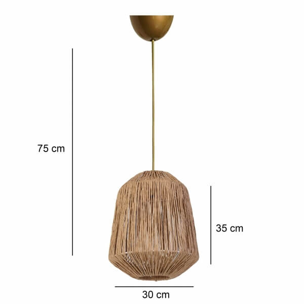 Homing Natural Rope Geometric Shaped Pendant Lamp 241538