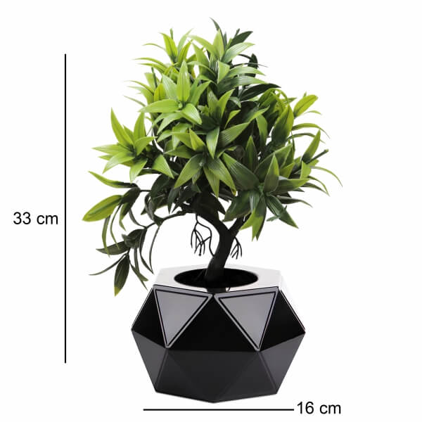 Homing Artificial Bonsai Plant Black Pot - 33 cm 241545