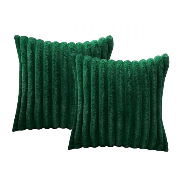 Homing Soft Plush Fabric 2-Piece Throw Pillow Green 241550