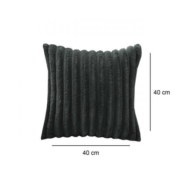 Homing Soft Plush Fabric 2-Piece Throw Pillow Anthracite 241552