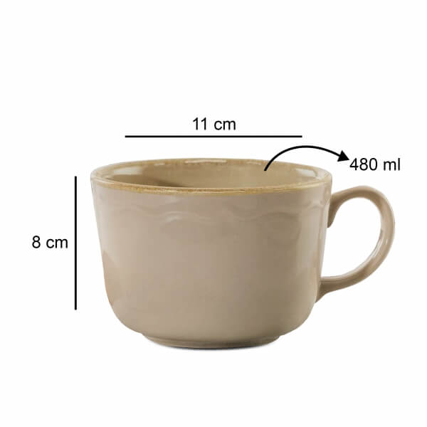 Homing Koffie Mug Beige 480 ml