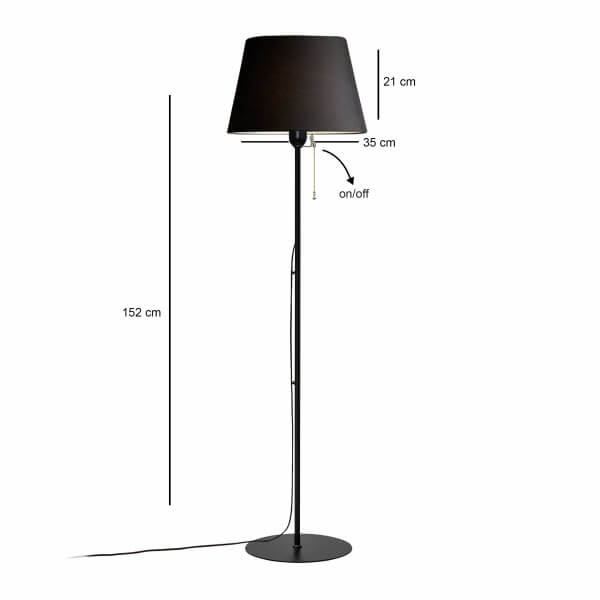 Homing Norde Black Metal Floor Lamp 241564