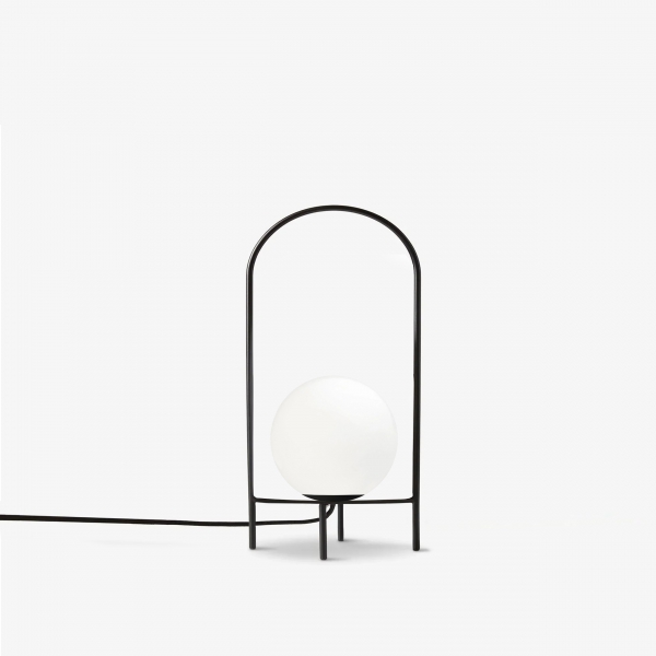 Homing Moon Black Metal Glass Table Lamp