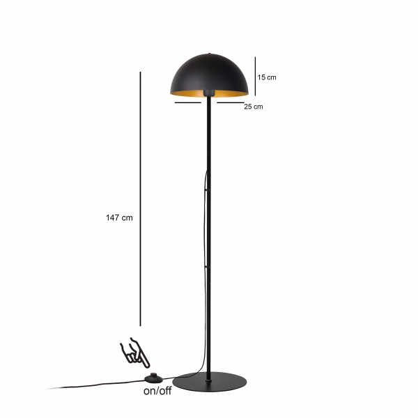 Homing Brooks Metal Floor Lamp Black 241574