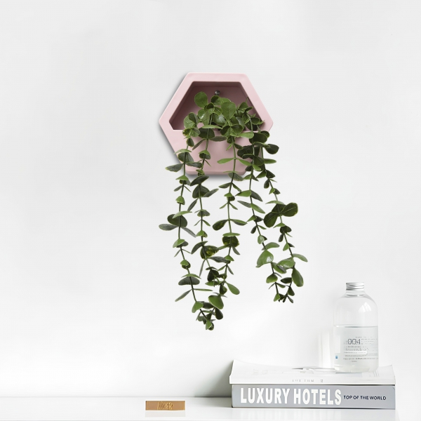 Homing Hanging Eucalyptus Wall Mounted Soft Pink Potted 241585