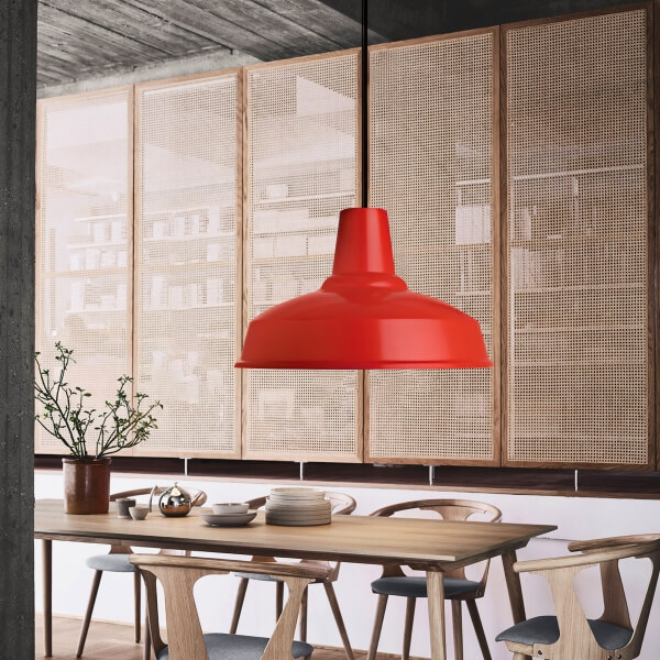 Homing Brooks Metal Scandinavian Style Red Pendant Lamp 241595