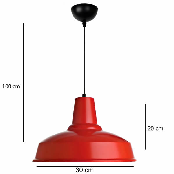 Homing Brooks Metal Scandinavian Style Red Pendant Lamp 241595