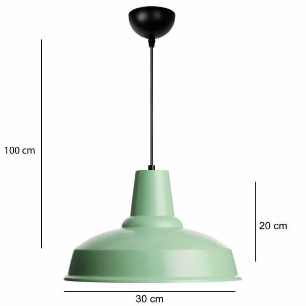 Homing Brooks Metal Scandinavian Style Nile Green Pendant Lamp 241596