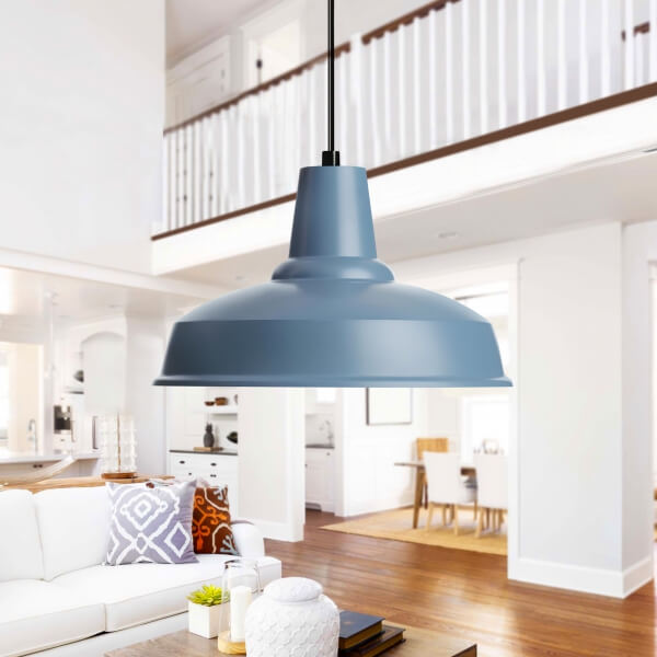 Homing Brooks Metal Scandinavian Style Blue Pendant Lamp 2415967