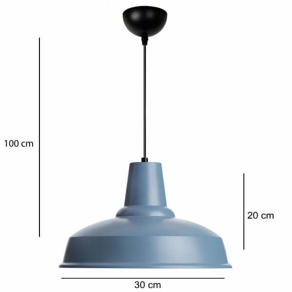 Homing Brooks Metal Scandinavian Style Blue Pendant Lamp 2415967