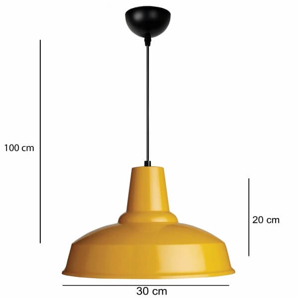 Homing Brooks Metal Scandinavian Style Yellow Pendant Lamp 241598