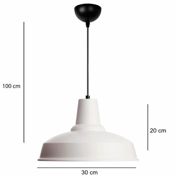 Homing Brooks Metal Scandinavian Style White Pendant Lamp 241600