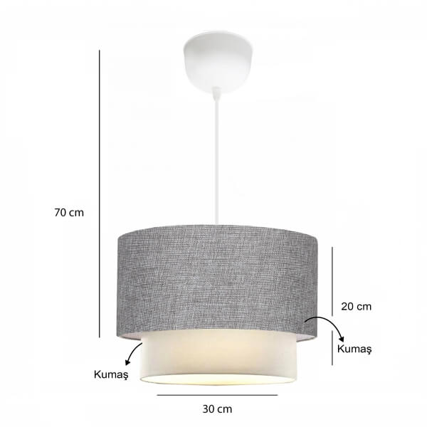 Homing Charm Gray Modern Pendant Lamp 241608