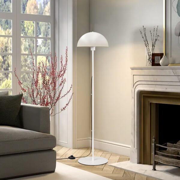 Homing Ryka Cream Metal Floor Lamp 241610