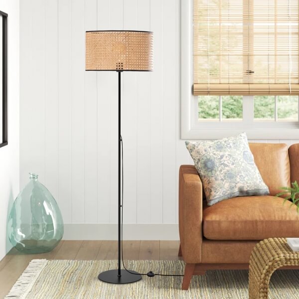 Homing Brooks Metal Body Rattan Floor Lamp 241611