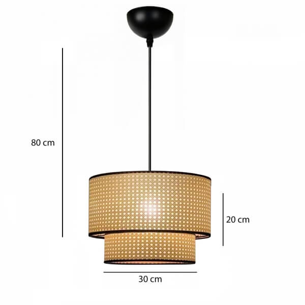 Homing 2-Storey Original Wicker Pendant Lamp 241618