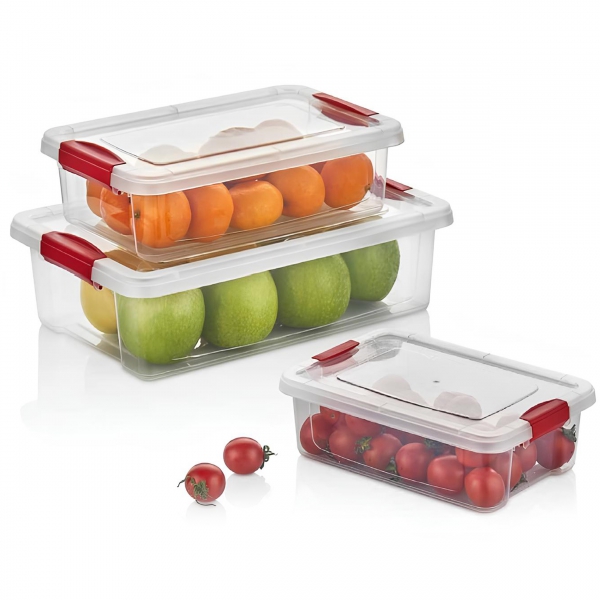 Homing Multi-Purpose Deep Freezer and Refrigerator Storage Container Set of 3 241622