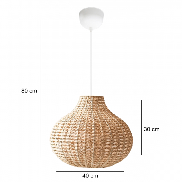 Homing Original Handmade Wicker Rattan Pendant Lamp 241625