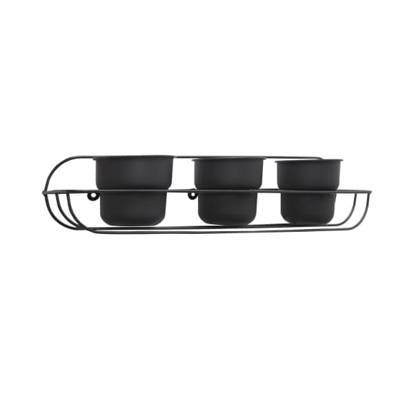 Homing 3-Eyed Wall Type Metal Flower Pot Stand 241640