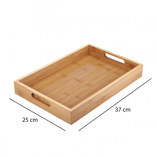 Homing Bamboo Wooden Presentation and Serving Tray 37x25cm