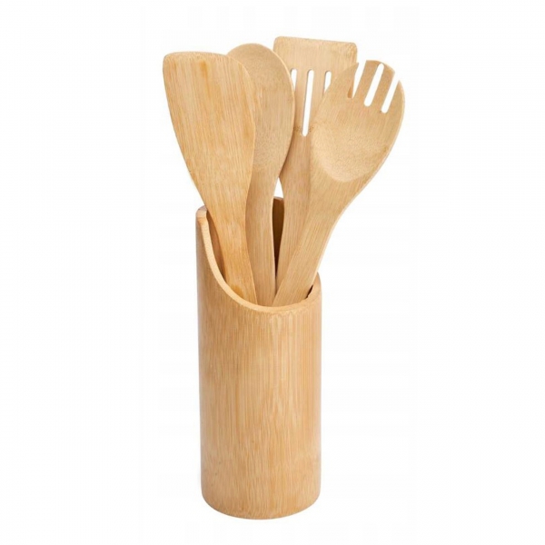 Homing Bamboo Wooden Spoon Spatula Fork Kitchen Set 241659