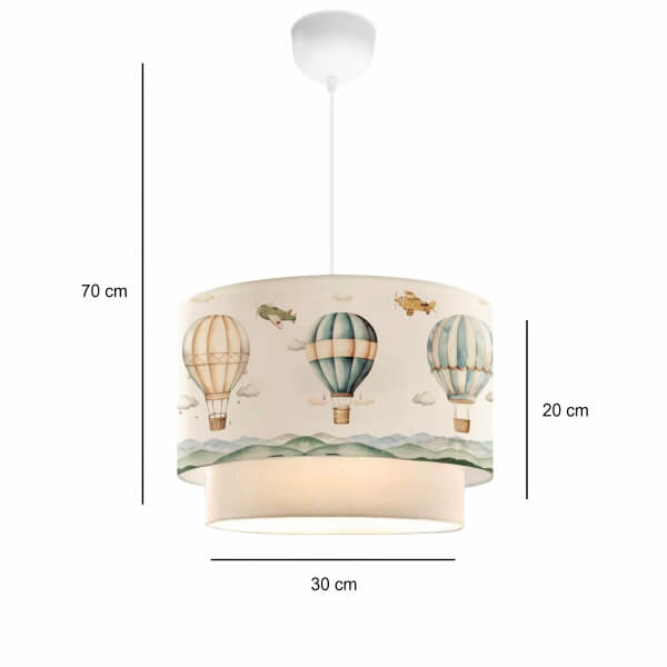 Homing Children's Room Pendant Lamp with Hot Air Balloon Image 241678