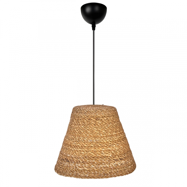 Homing Conical Style Beige Wicker Pendant Lamp No:4 241691