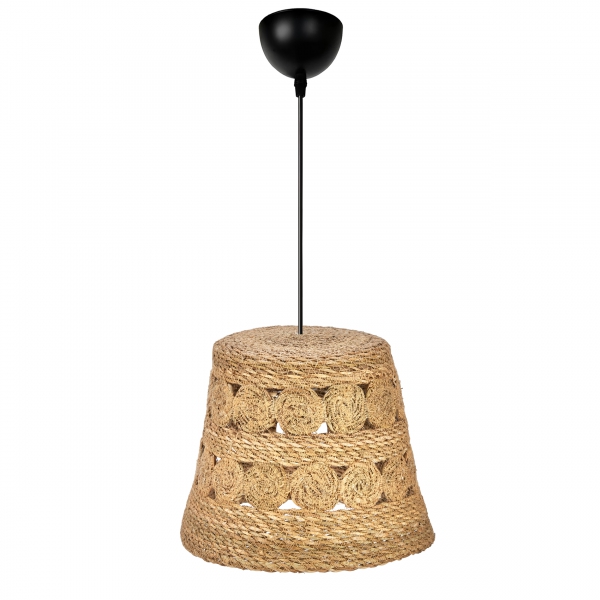 Homing Natural Two Patterned Beige Wicker Pendant Lamp No:5 241692