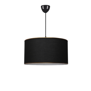 Homing Daisy Gold Detailed Black Fabric 38' Pendant AYD-3057