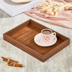 Homing Decorative Tray Walnut M-3064