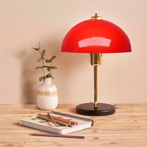 Homing Swiss Red Color Gold Body Table Lamp AYD-3680